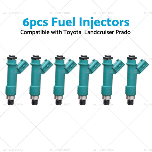 6x Fuel Injectors Suitable For Landcruiser Prado FJ Cruiser Hilux 1GRFE V6 4. 0L-1