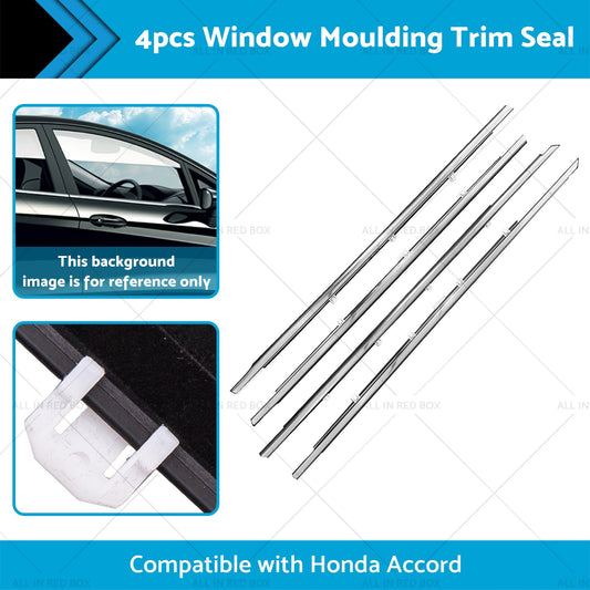 4x Window Glass Seal Weatherstrip Weather Strip Suitable For Honda Accord 08-13-1