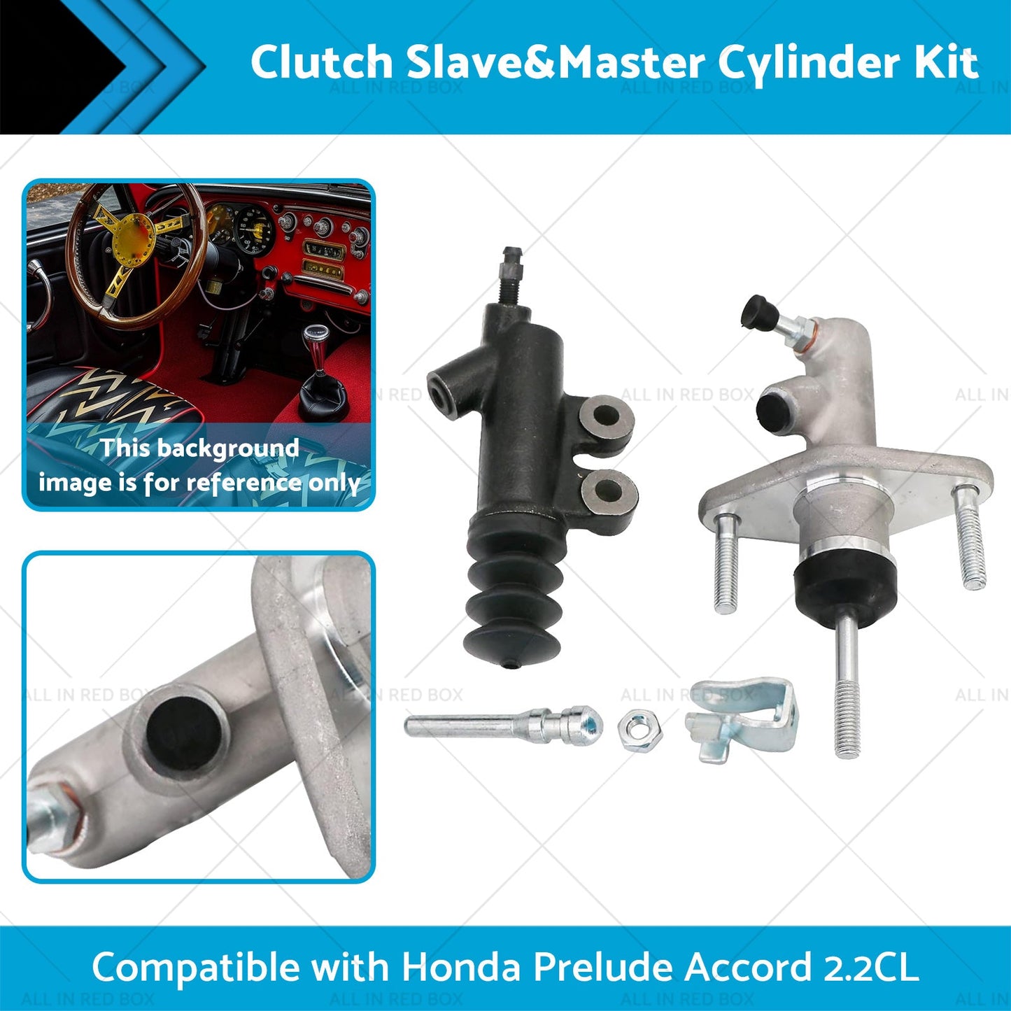 Clutch Slave and Master Cylinder Kit Suitable for 92-01 Honda Prelude Accord 2. 2CL-1