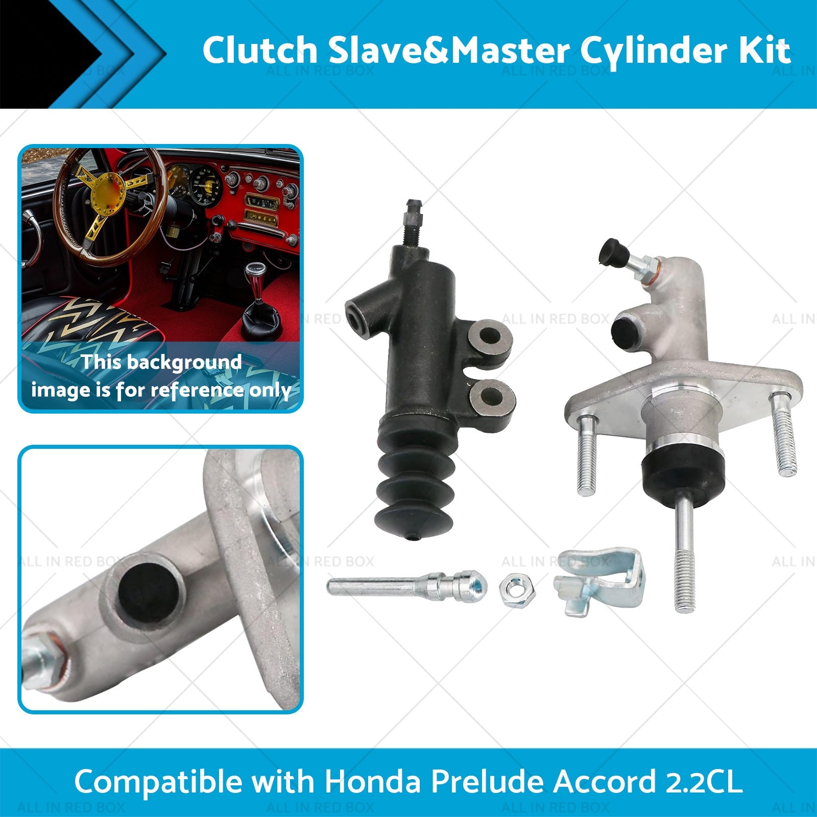 Clutch Slave and Master Cylinder Kit Suitable for 92-01 Honda Prelude Accord 2. 2CL-1