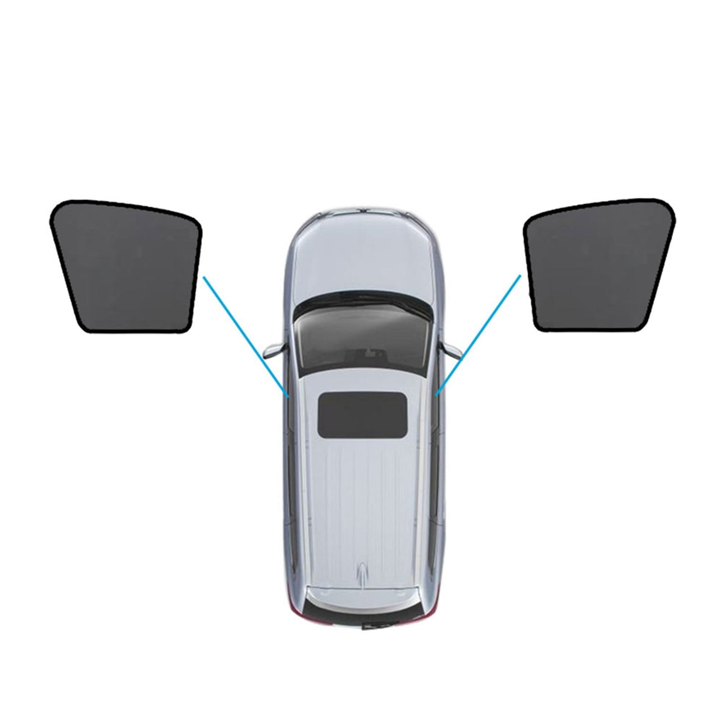 Magnetic Mesh Sun Blind Shades Suitable for Audi Q5 8R 2009–2016 On Front Rear-5