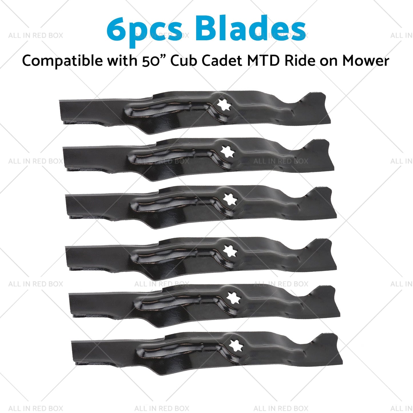 6pcs Blades Suitable 50inch Cub Cadet MTD Ride on Mower 742-04053 942-04053 B-4
