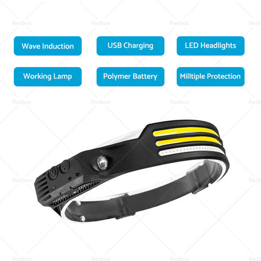 230 Angle LED Headlamp Head Torch Headlight Rechargeable Super Bright-1