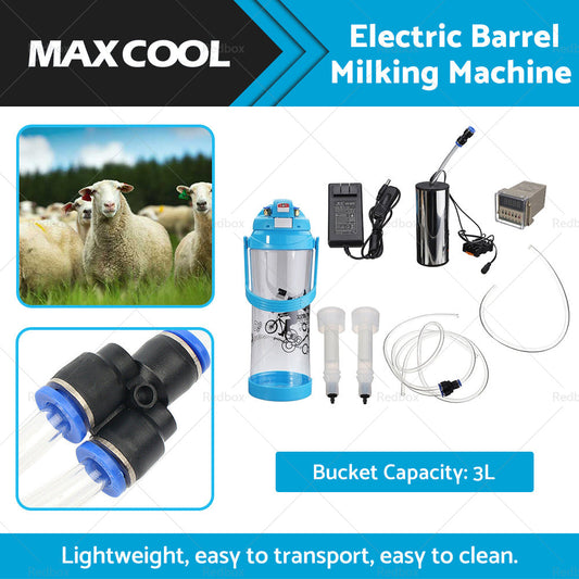 3L Electric Barrel Milking Machine Sheep Cow Milker Vacuum PumpPulse Controller-0
