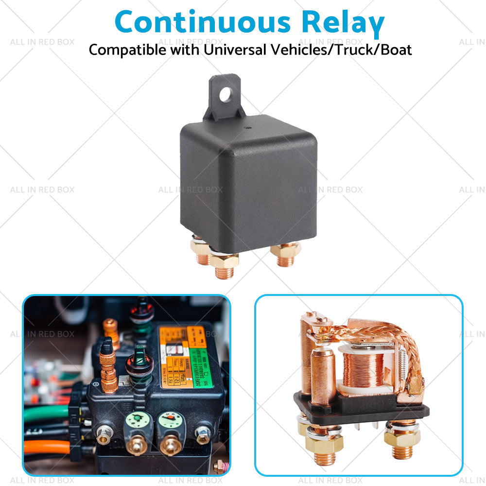 12V DC 250A Continuous Relay Heavy Duty 5 Pin Power Switch for Truck Boat Marine-4