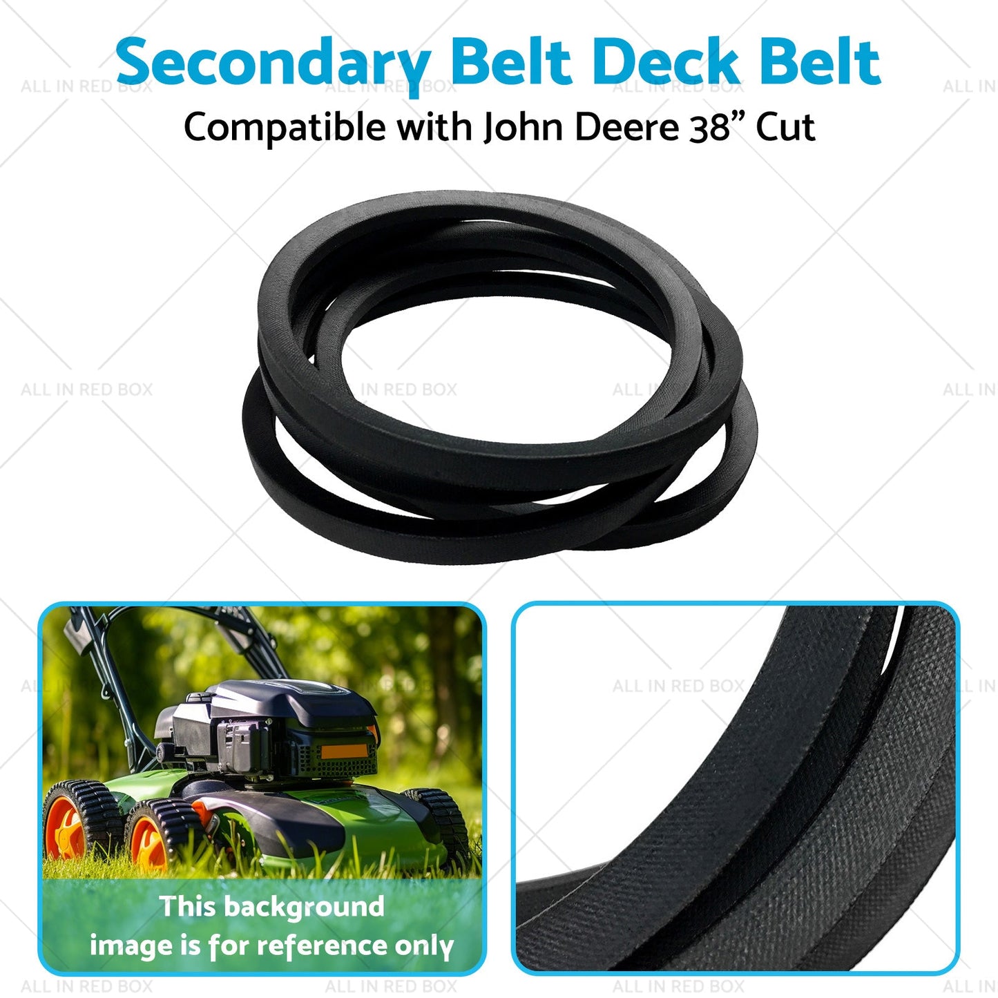 Secondary Belt Deck Belt Suitable for John Deere 38inch Cut Lx188 Lx172 M82462-4