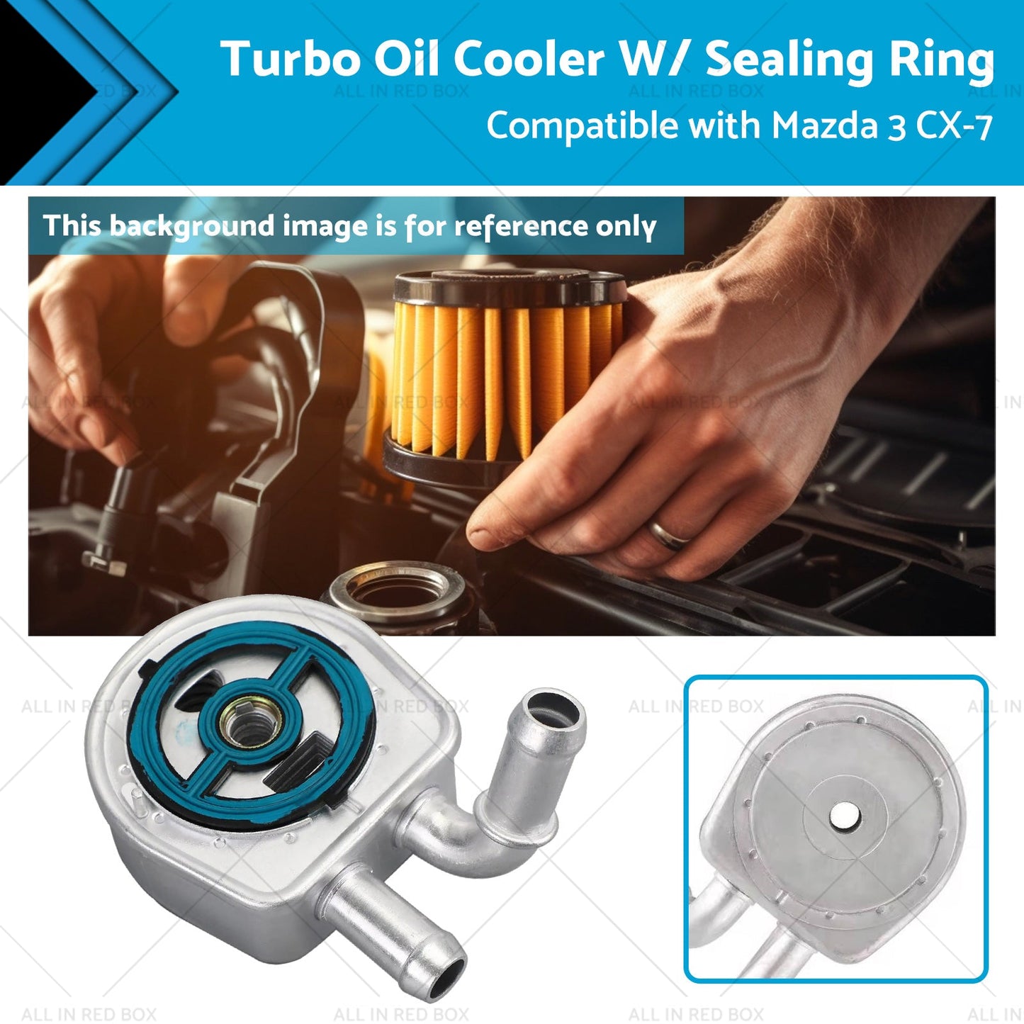 LF6W14700A Turbo Oil Cooler W or  Sealing Ring Suitable for Mazda 3 CX-7 03-14-0