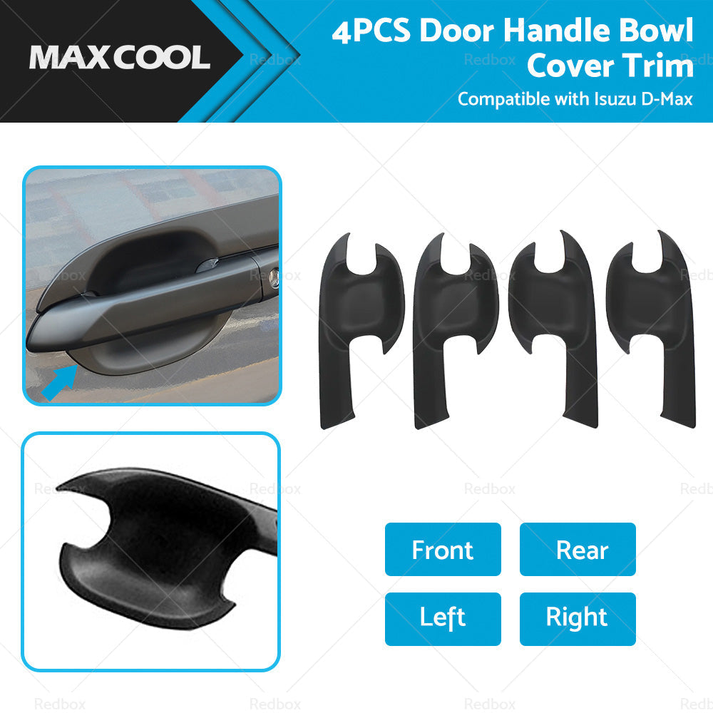 Matte Black Exterior Door Handle Cover Trim Suitable For Isuzu D-Max Dmax 21-22-0