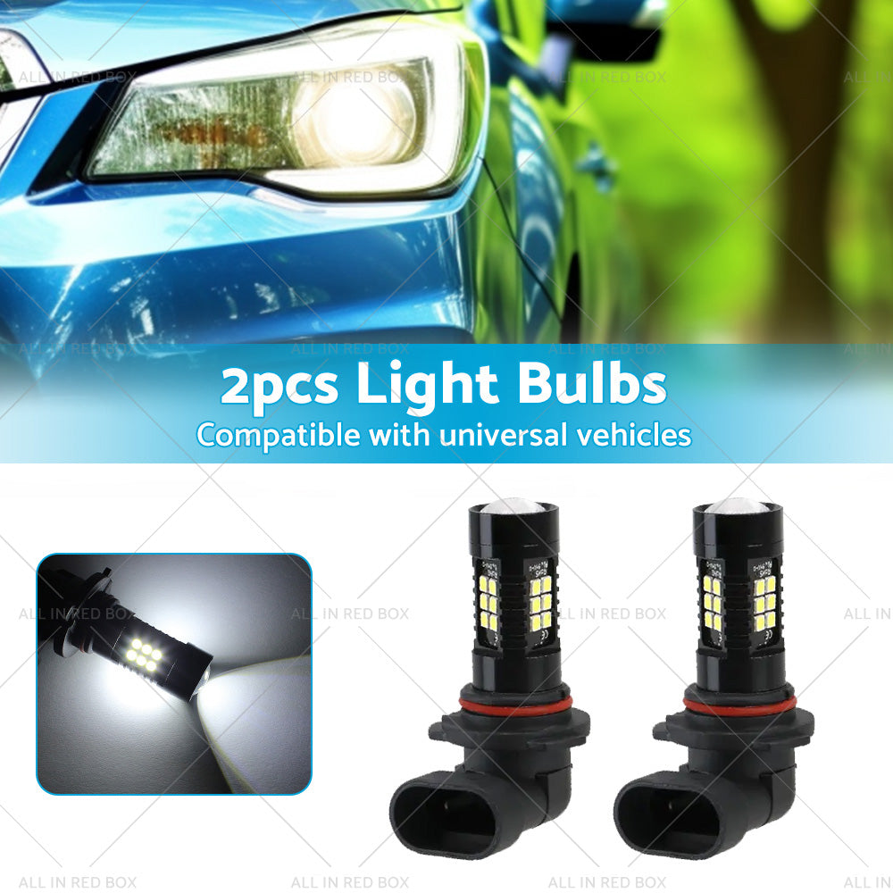 2PCS 9006 HB4 LED Fog Light 6000K White 3030 21 SMD Car Driving DRL Light Bulbs-2