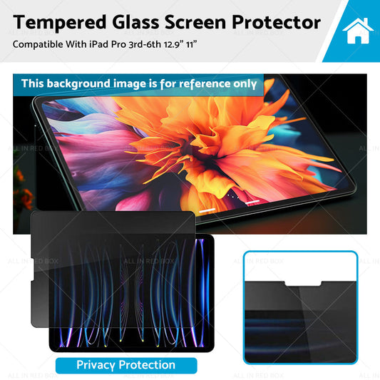Privacy Tempered Glass Screen Protector Suitable For iPad Pro 3rd-6th 12. 9  11-0