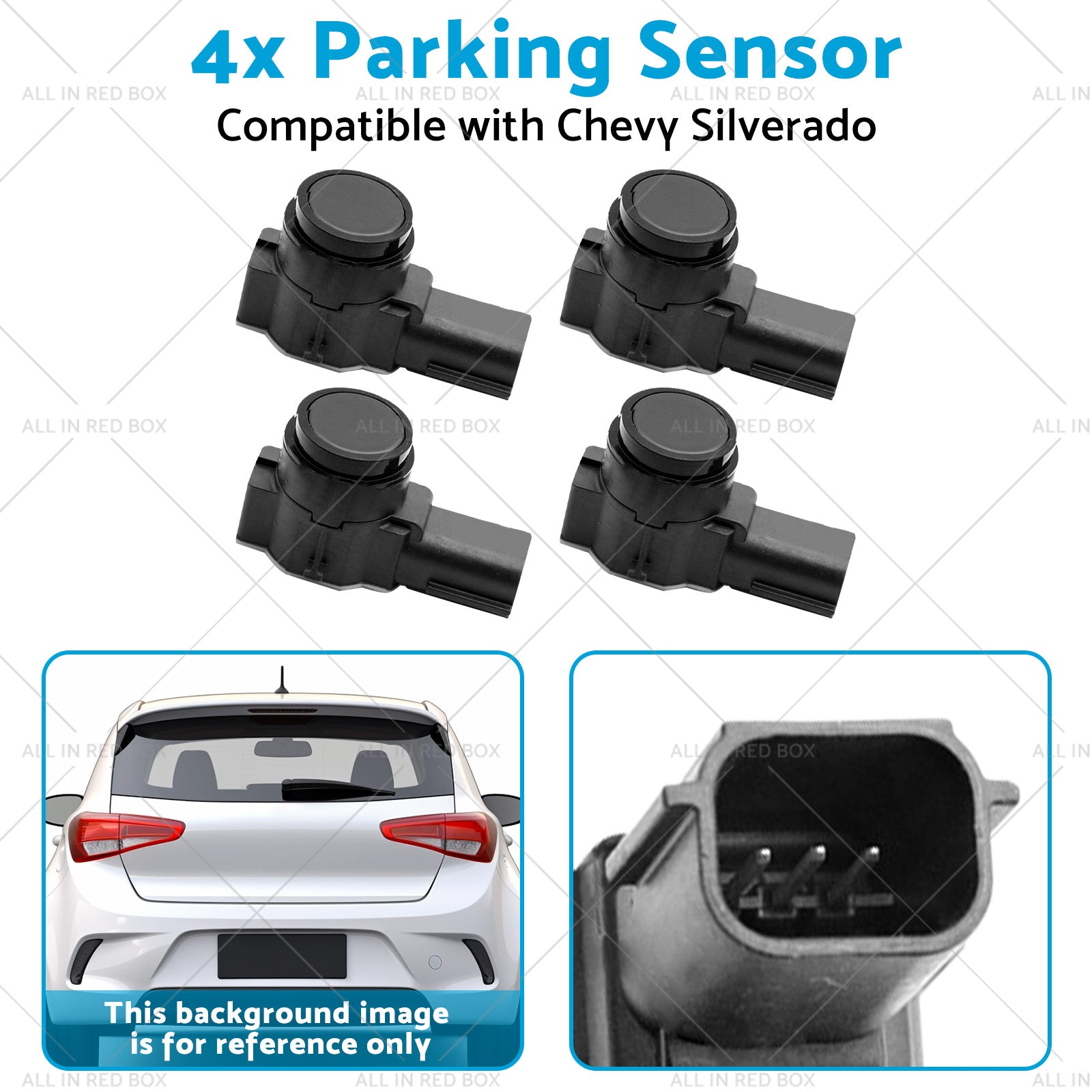 4x Parking Sensor Suitable for Cadillac Chevy Silverado 1500 2500 14-18 23428268-3
