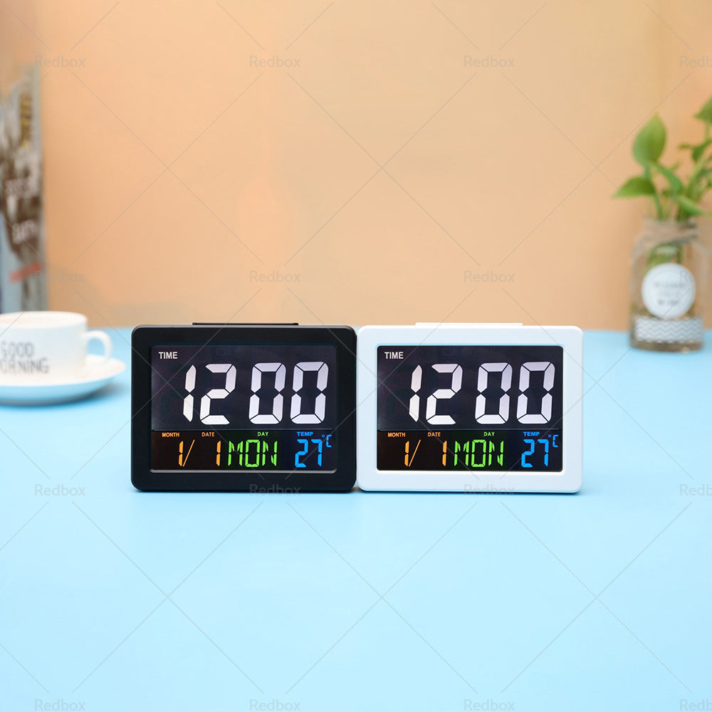 Digital Home Large Big Jumbo LED Wall Desk Clock With Calendar Temperature AU-4