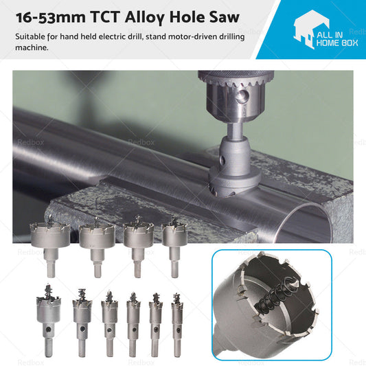 TCT Carbide Tip Hole Saw Carbide Metal Drill Bit Stainless Steel Cutter 16-53mm-0