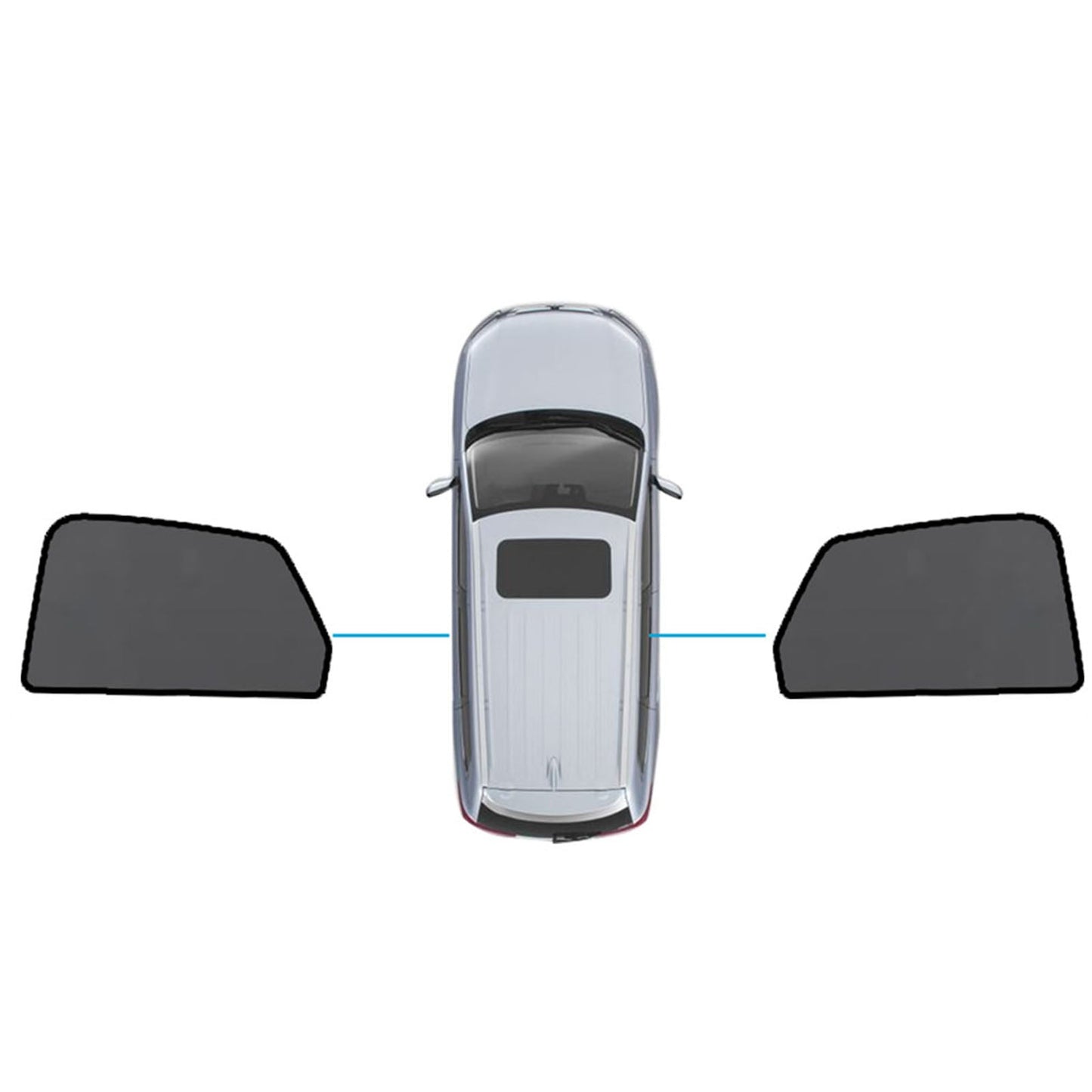 Magnetic Mesh Sun Blind Shades Suitable for Audi Q5 FY 2017-2025 On Front Rear-2