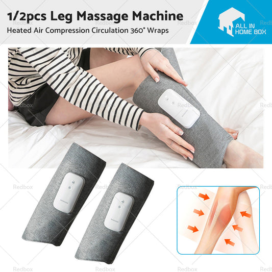 Calf Leg Electric Massager Heated Air Compression Circulation Wraps Rechargeable-0