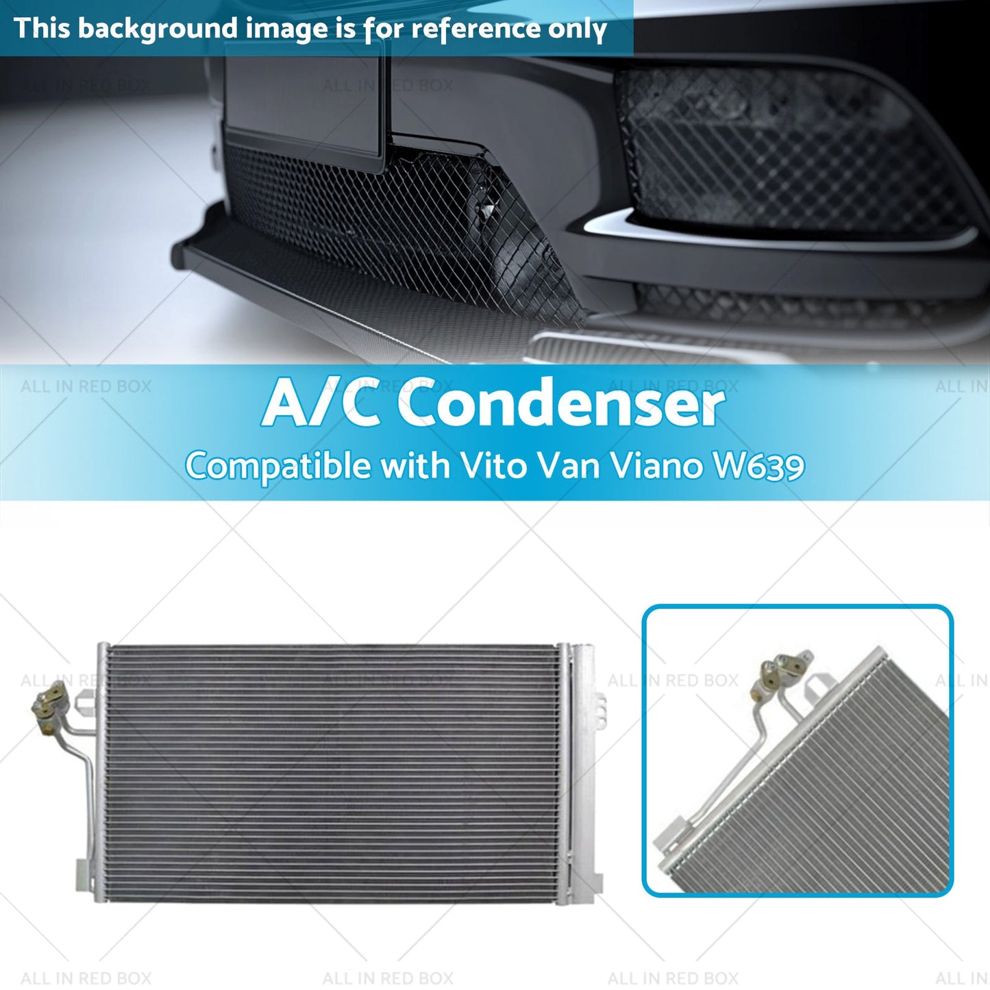 A/C Condenser Suitable for Vito Van Viano W639 6398350270 390mm 708mm 16mm-2