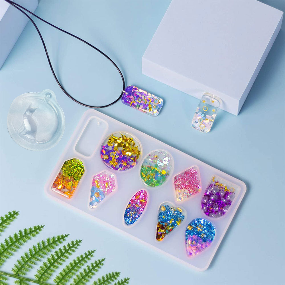 Snowflake Silicone Pendant Mold Making Jewelry Resin Necklace Mould Craft DIY 3D-35