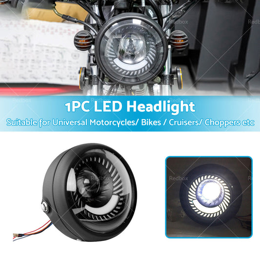 Motorcycle 6. 5inch LED Headlight DRL Hi Lo Running Light Suitable For Cafe Racer-1
