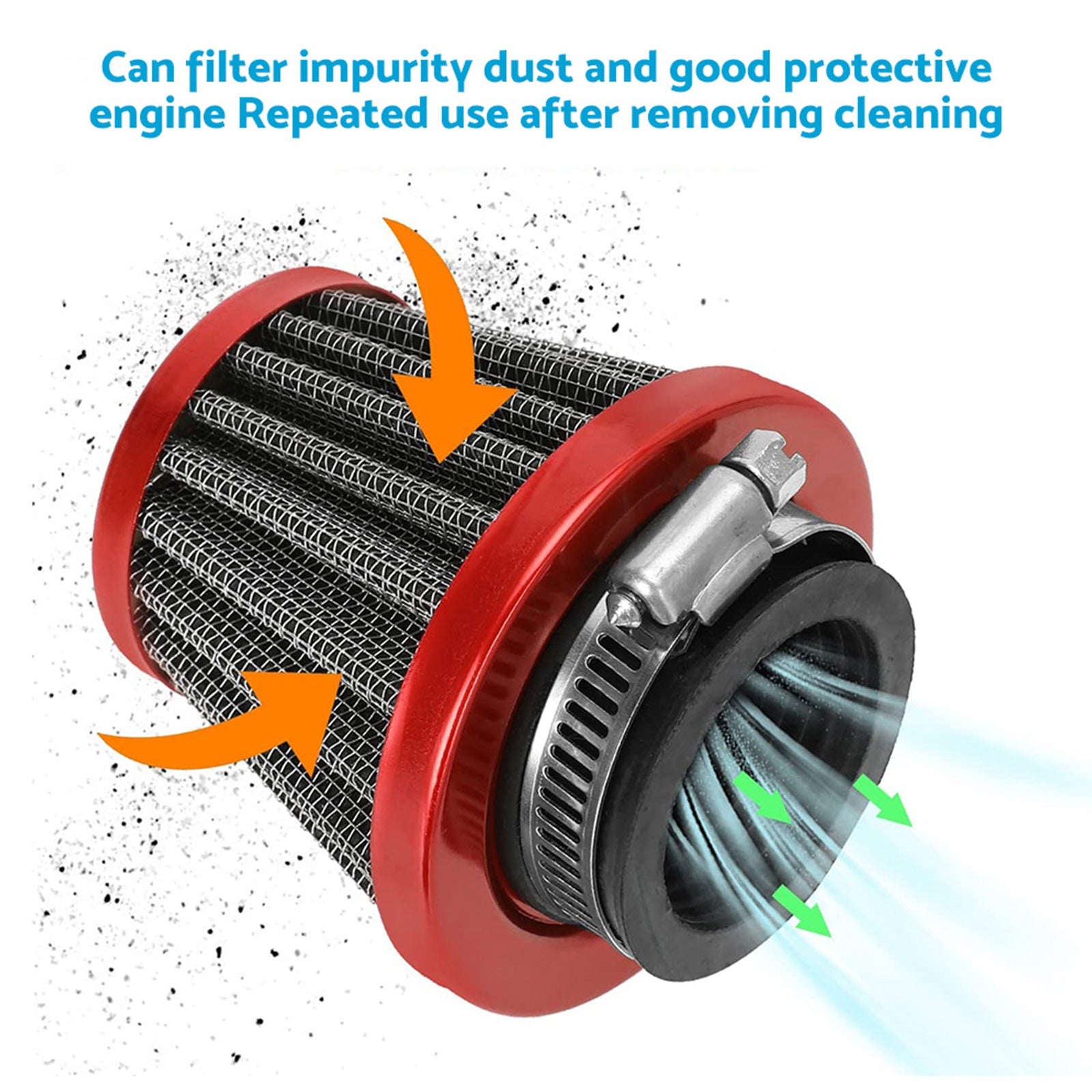 38mm Air Filter Pod Cleaner Suitable For 110cc / 125cc Motorcycle Pit Dirt Bike Engine-4
