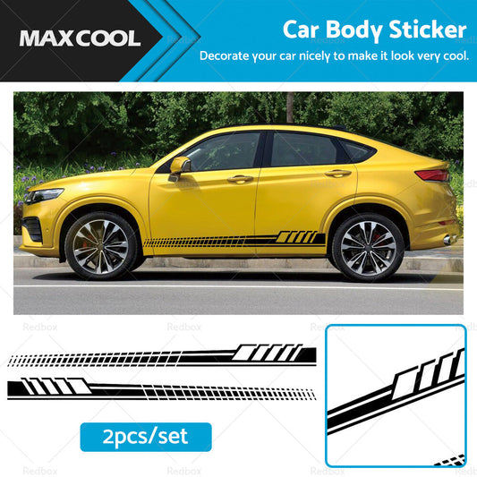 2pcs set Car Body Stickers Long Stripe Side Skirt Decoration Decals-0