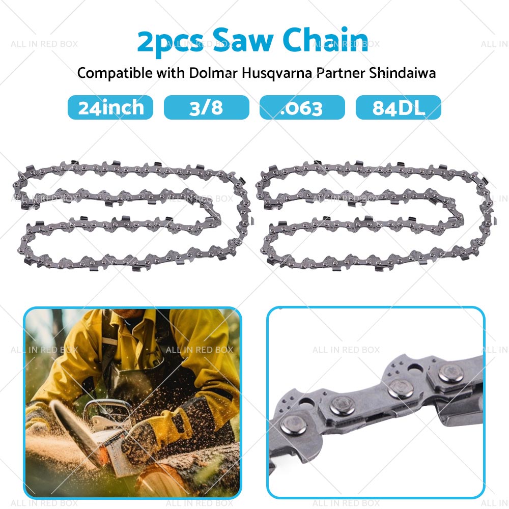 2PCS 24inch 3 8 063 84DL Chainsaw Chain Suitable for BAUMR-AG SX82 SX92 Husqvarna-3