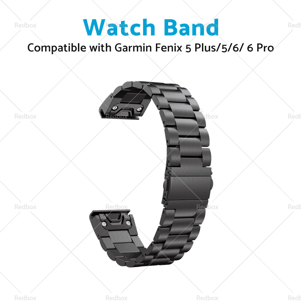 Stainless Steel Strap Quick Fit Watch Band Suitable For Garmin Fenix 5 6 22mm-1