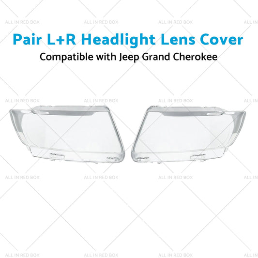 Pair LR Headlight Lens Cover Replacement Suitable for Jeep Grand Cherokee 11-13-1