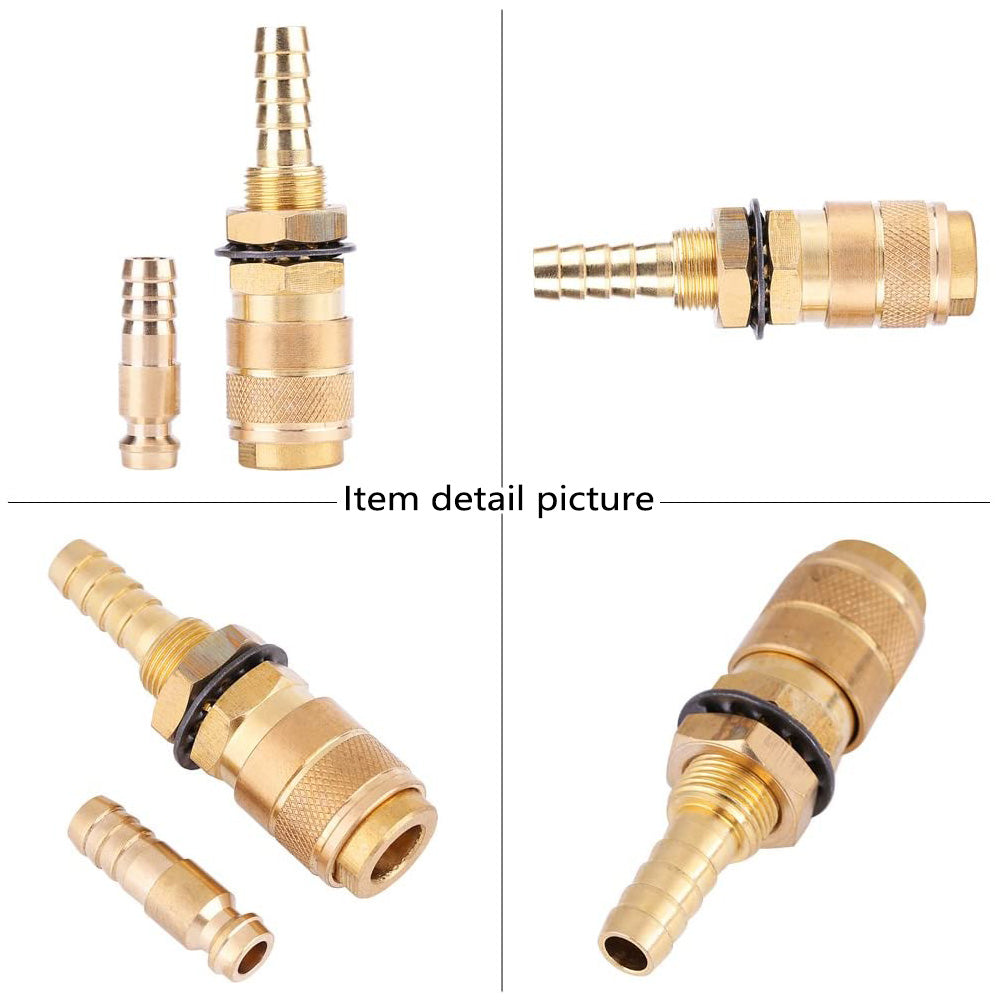 Female Quick Gas Connection with 6mm Barb for Argon and Water Suit Kemppi Unimig-4
