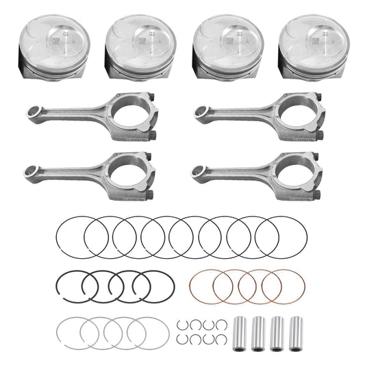4x Piston & Rings Connecting Rod kit Suitable For Kia Soul Forte Koup 2.0L 14-18-1