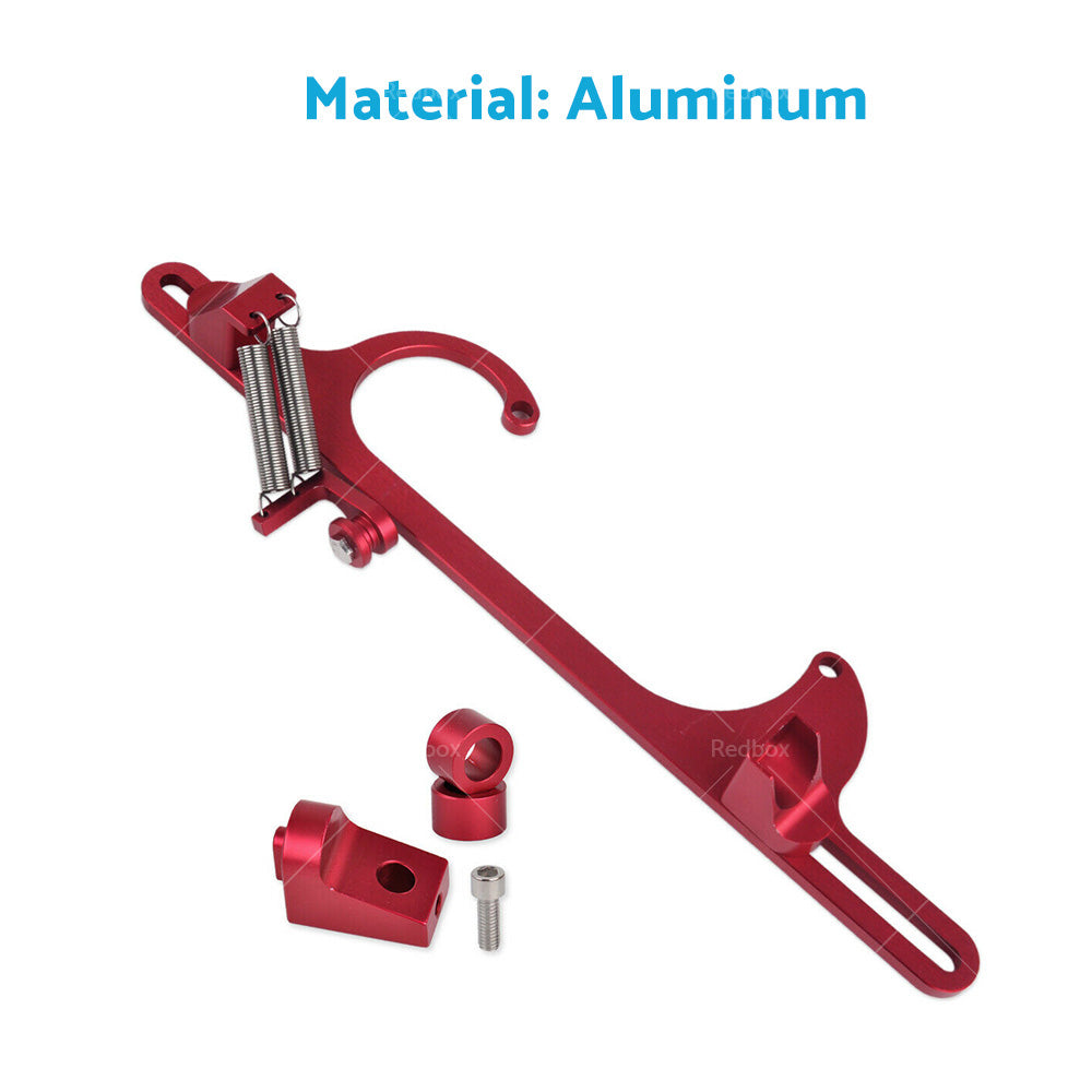 Throttle Cable Carb Bracket Carburetor Billet Aluminum Red For Carb 4150 4160-2