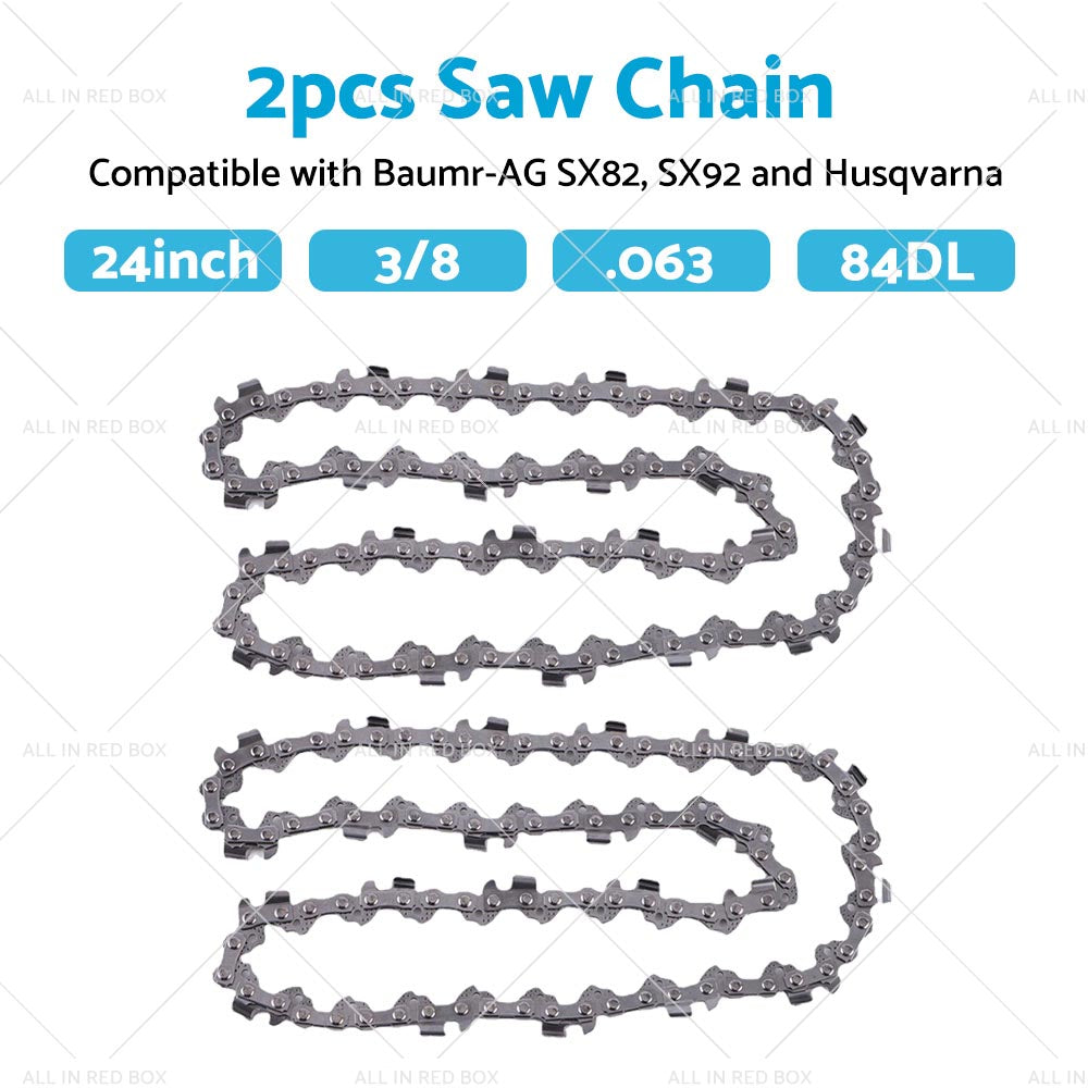 2PCS 24inch 3 8 063 84DL Chainsaw Chain Suitable for BAUMR-AG SX82 SX92 Husqvarna-4