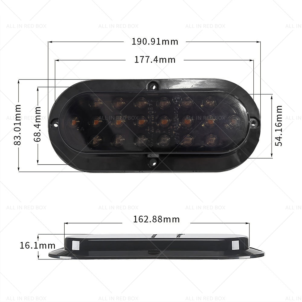 2X 20 LED Rear Stop Brake Flowing Turn Signal Tail Lights Truck Trailer Caravan-2