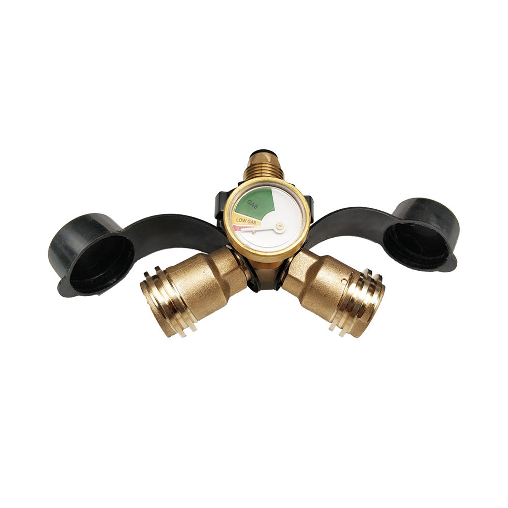 LPG Bottle POL Dual Outlet Adapter  inch Y inch  Configuration with Gas Level Gauge-4