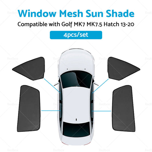 4x Foldable Window Mesh Sun Shade Suitable For Golf MK7 MK7.5 Hatch 2013-2020-1