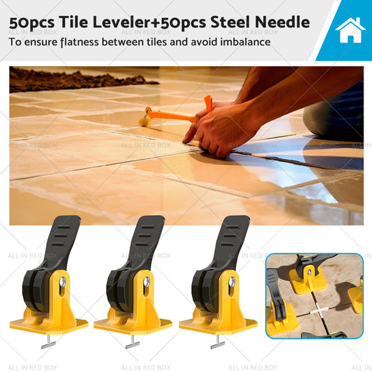 50PCS Tile Levelling Spacer Tiling Tool Leveling System Clips Floor Wall Wrench-0