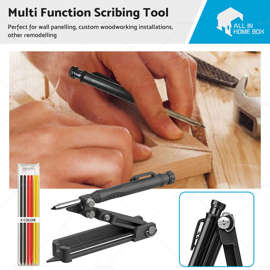 Multi-function Scribing Tool Construction Precise Woodworking with 6pcs Pencil-0