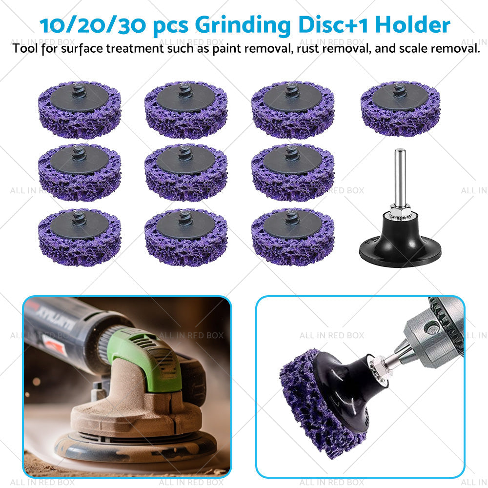 10/20/30PCS 50mm Poly Strip Disc Wheel Paint Rust Removal For Angle Grinder-3