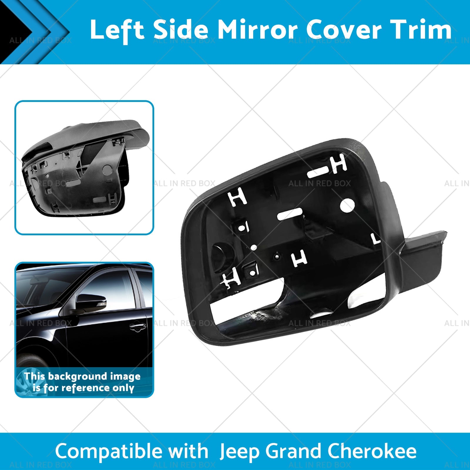 Left Side Mirror Cover Trim Frame Suitable for Jeep Grand CherokeeWK 2010-on-1