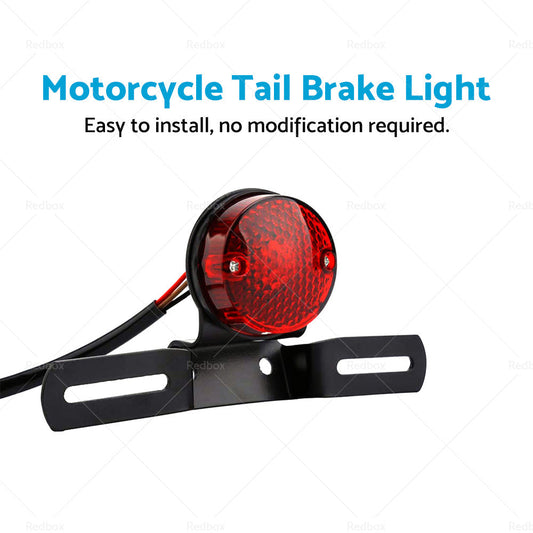 Motorcycle Tail Brake Light Number License Bulb Retro Rear Stop Lamp Universal-1