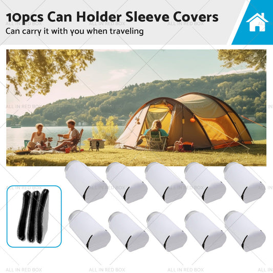 10PCS Foldable Insulated Beer Can-Cooler Sleeve Covers Reusable Drink Covers-0