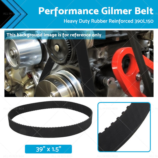 Performance Gilmer Belt 39 inch  x 1. 5 inch  390L150 Heavy Duty Rubber Reinforced-0