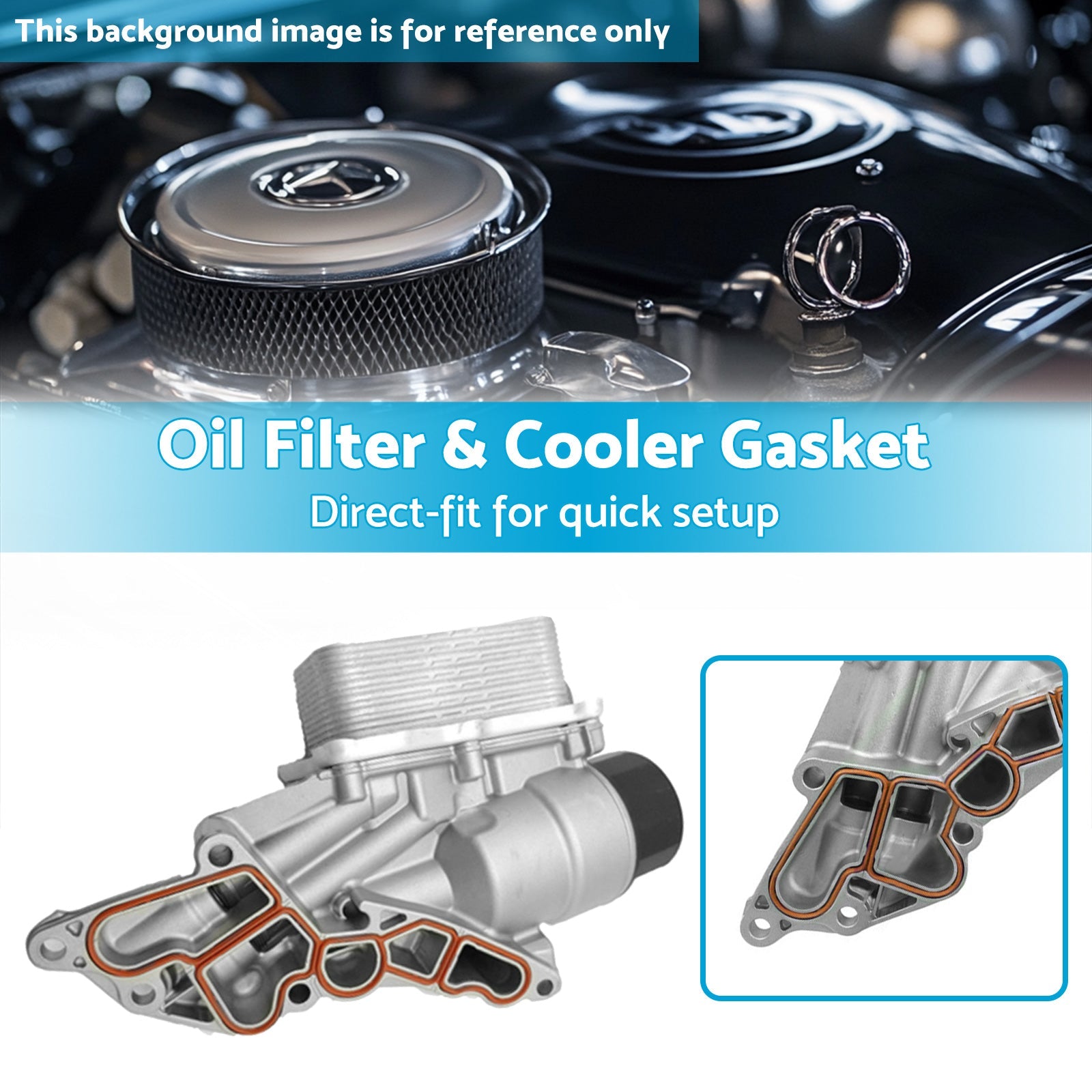 Oil Filter & Cooler Gasket Suitable For Mercedes-Benz C230 C280 06-07 2721800510-3