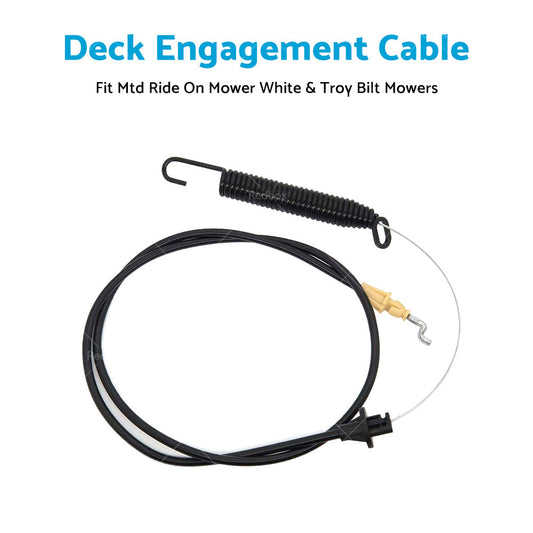 Deck Engagement Cable Fit Mtd Ride On Mower White  and  Troy Bilt Mowers 746-04173B-1
