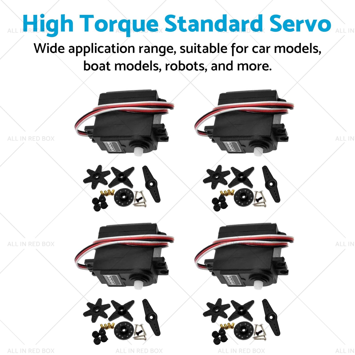 4x High Torque Standard Servos For Futaba S3003 RC Car Plane Boat Helicopter-1