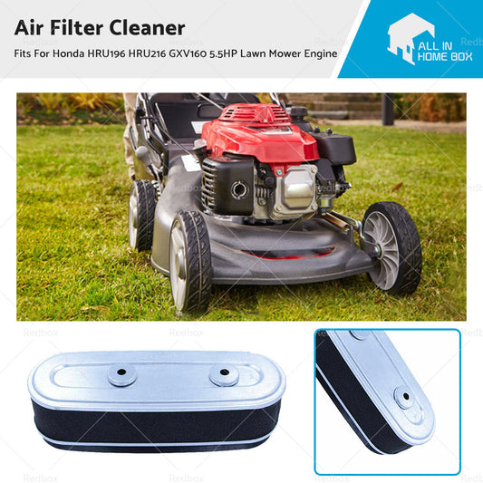 Air Filter Cleaner For Honda HRU196 HRU216 GXV160 5. 5HP Lawn Mower Engine-0