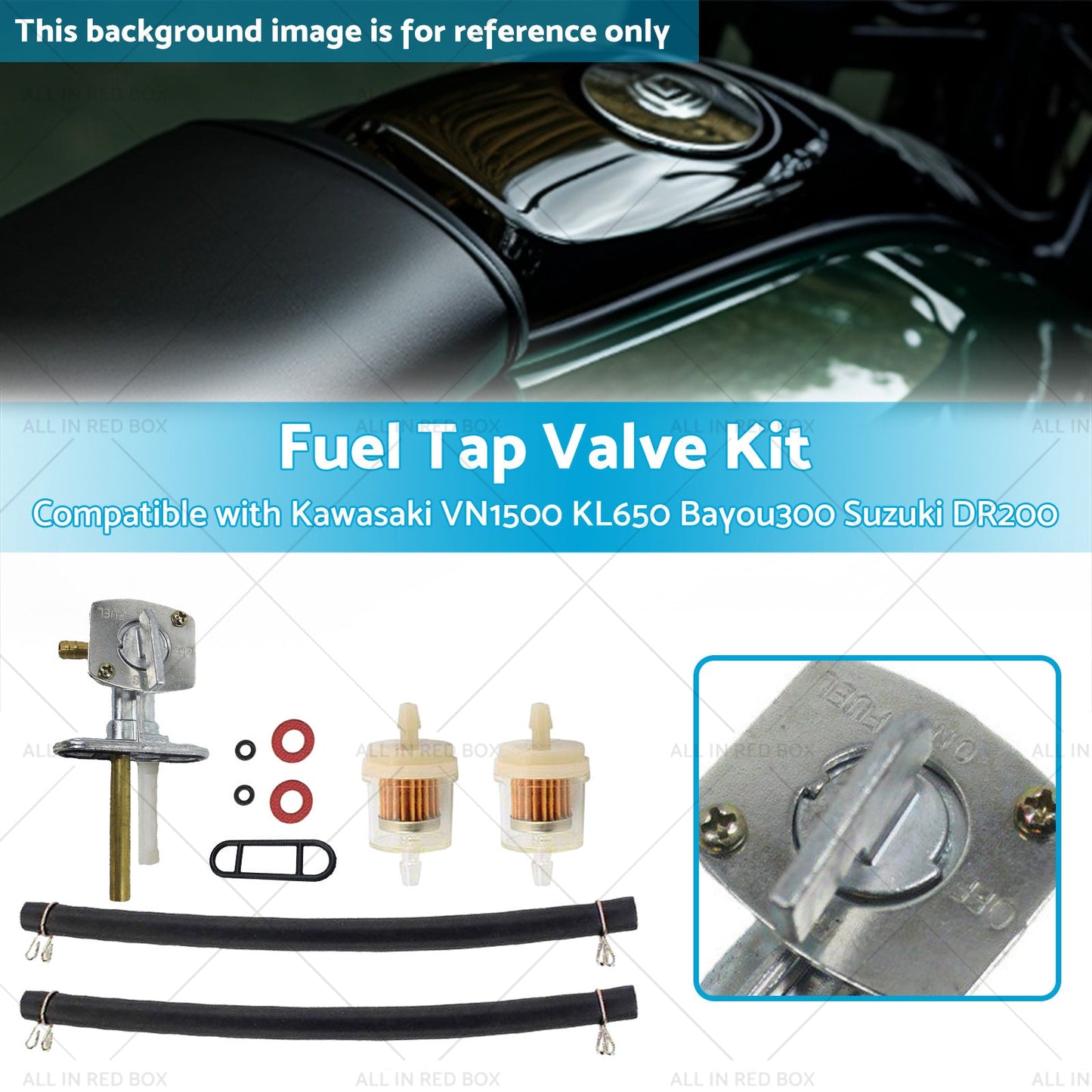 5 16'' Fuel Valve Switch Petcock For Kawasaki VN1500 KL650 Bayou300 Suzuki DR200-2