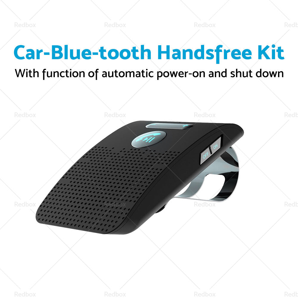 Wireless Car Bluetooth-compatible Handsfree Speaker Phone Sun Visor Clip Black-1