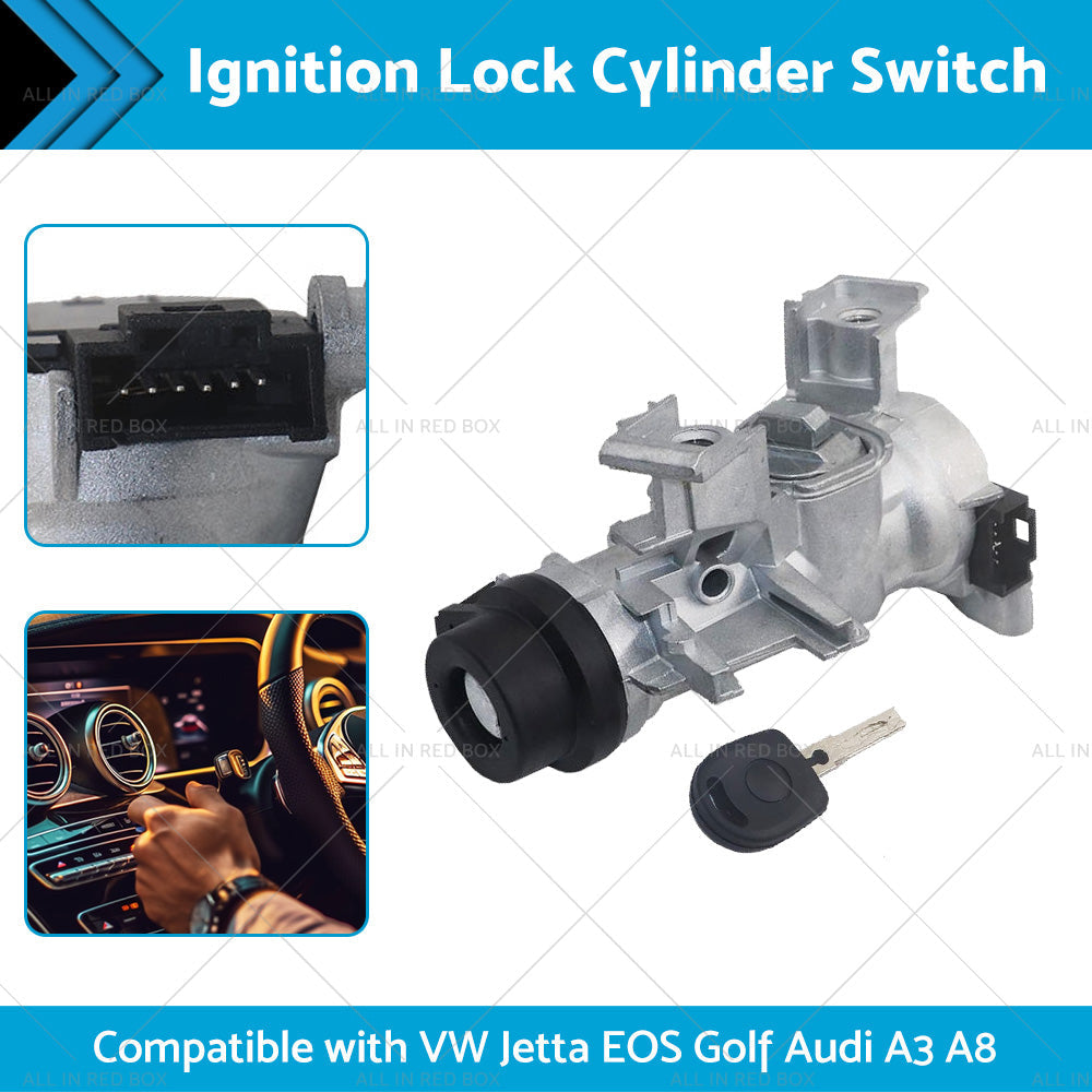 Ignition Lock Cylinder Switch  and  Housing Assemby w  Key Suitable for VW Audi A3-2
