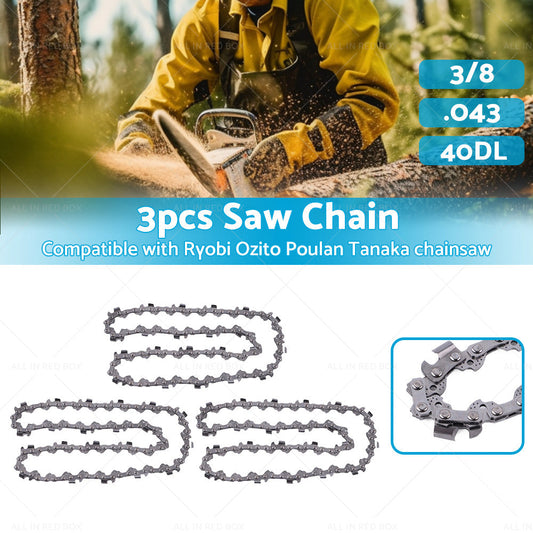 3PCS 3 8. 043 40DL Chainsaw Chain 10inch Suitable for OZITO 18V OCS-018 PXCCSS-018-1