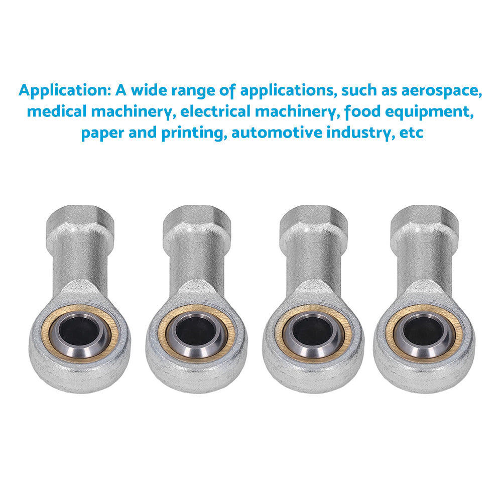 10PCS Zinc 6mm Female Spherical Plain Rose Joint Bearing Left Hand Threaded-2